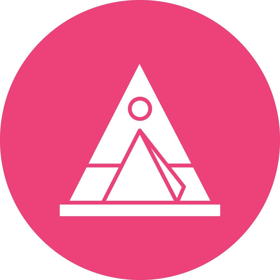 Tipi Glyph Circle Background Icon vector