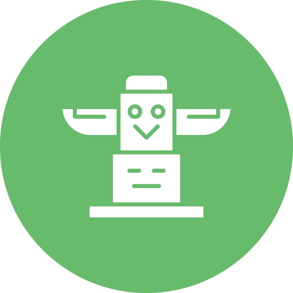 Totem Glyph Circle Background Icon vector