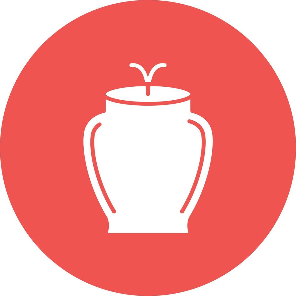 Vase Glyph Circle Background Icon vector