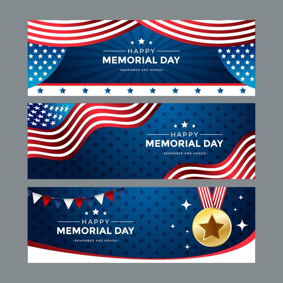 Memorial Day Banner vector