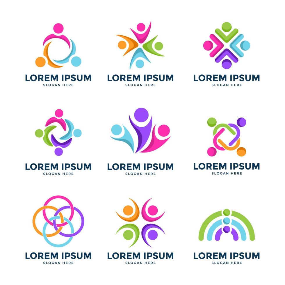 Collaboration Logo Collection vector