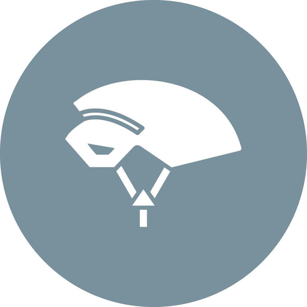 Helmet Glyph Circle Background Icon vector
