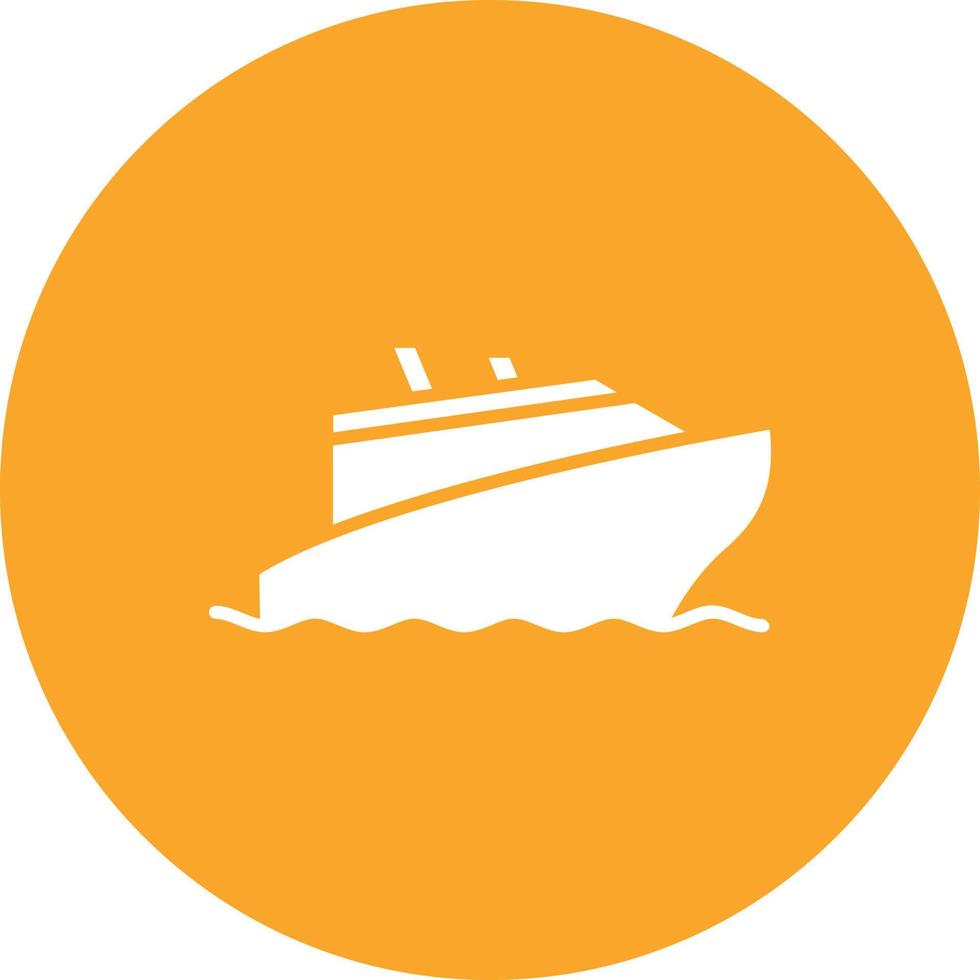 Yachting Glyph Circle Background Icon vector