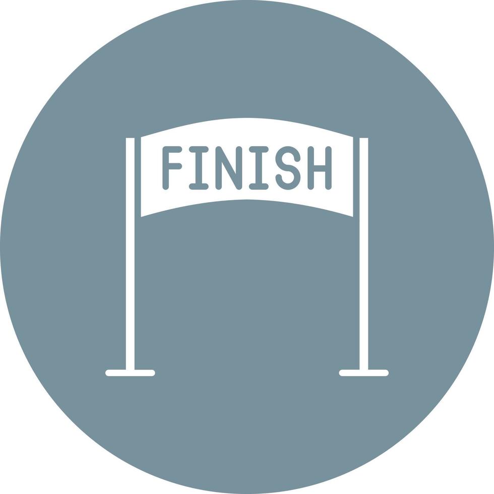 Finish Flag Glyph Circle Background Icon vector