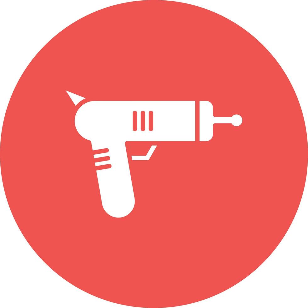 Space Gun Glyph Circle Background Icon vector
