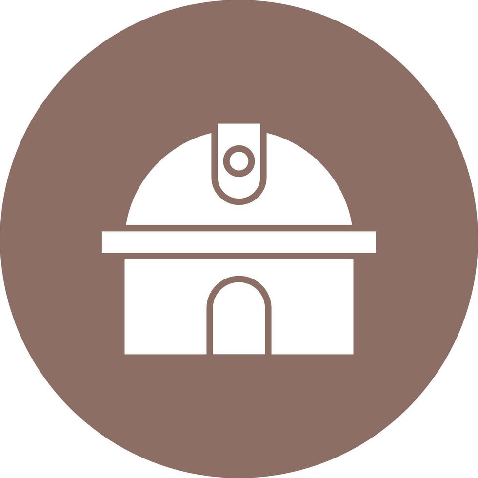 Observatory Glyph Circle Background Icon vector