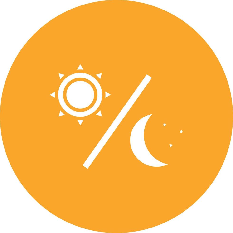 Day and Night Glyph Circle Background Icon vector