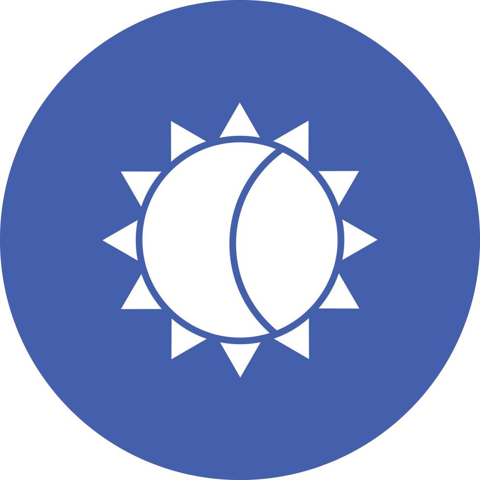 Solar Eclipse Glyph Circle Background Icon vector