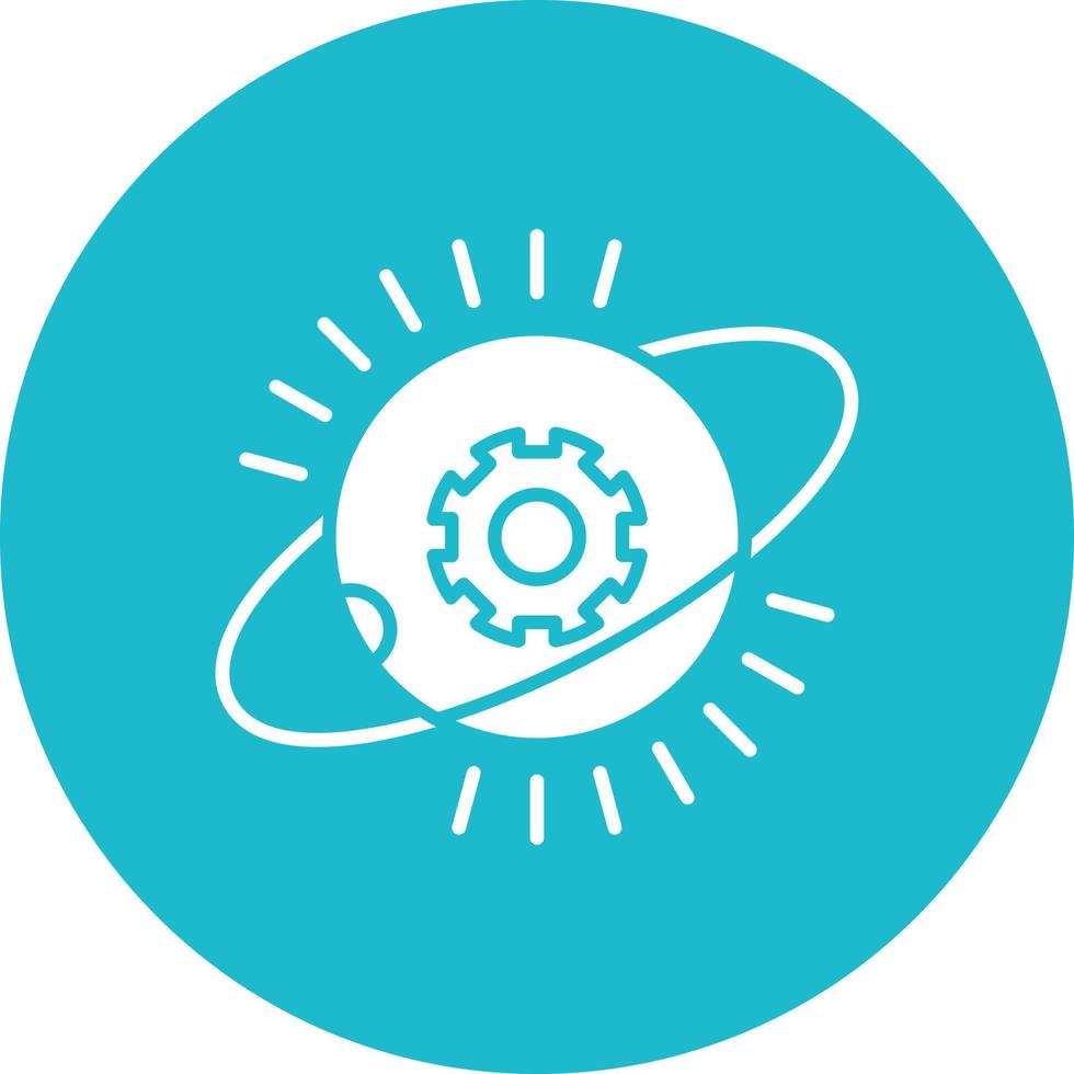 Supernova Glyph Circle Background Icon vector