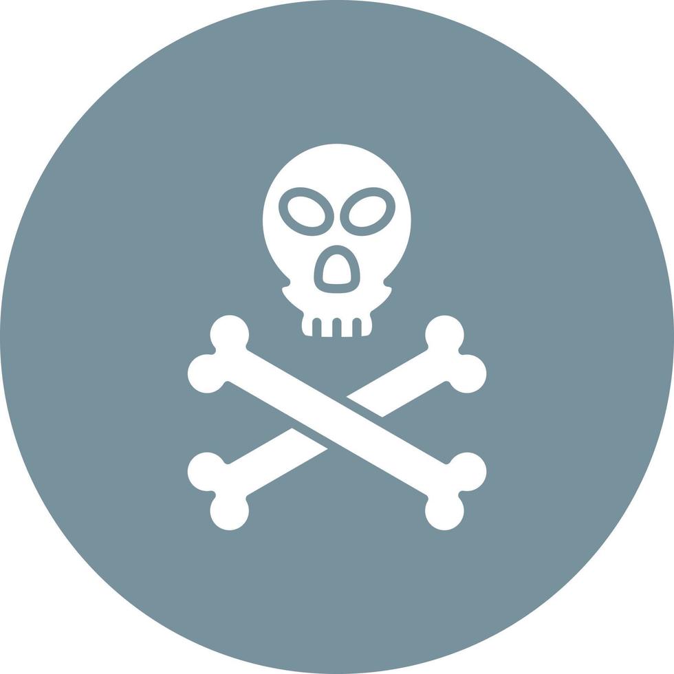 Jolly Roger Glyph Circle Background Icon vector