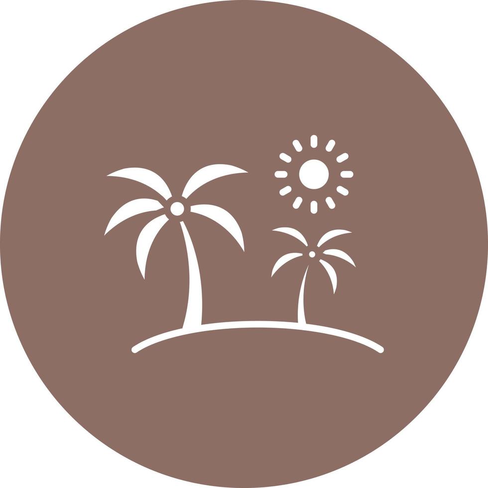 Island Glyph Circle Background Icon vector