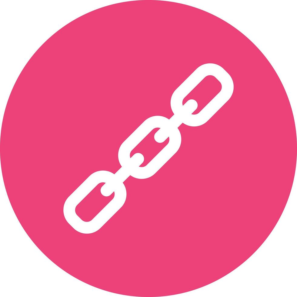 Chain Glyph Circle Background Icon vector