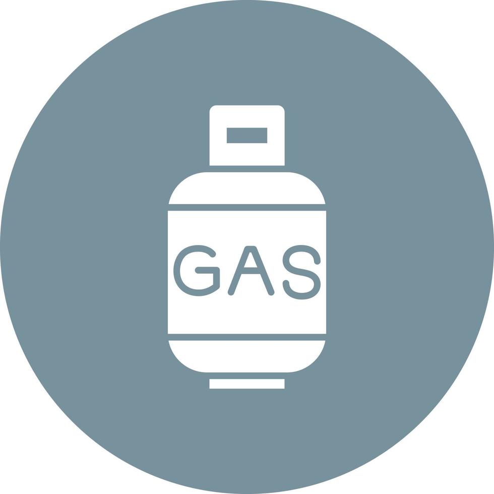 Gas Cylinders Glyph Circle Background Icon vector