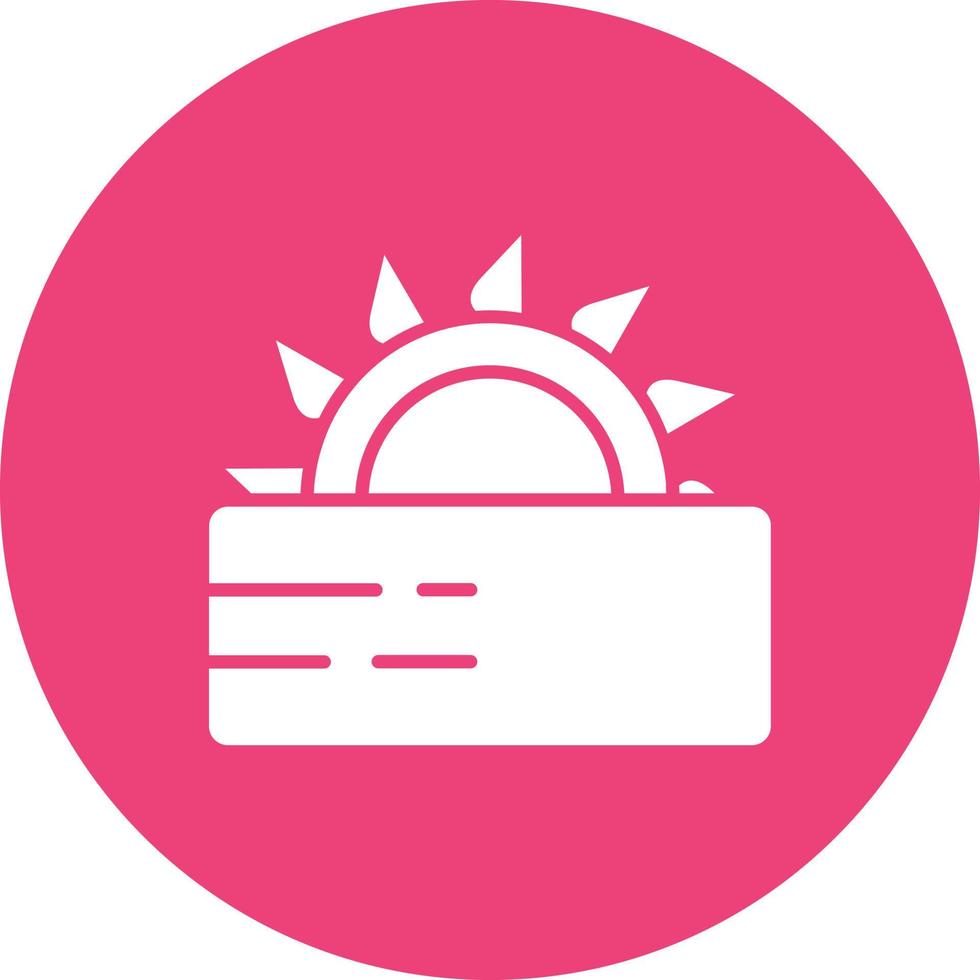 Table Saw Glyph Circle Background Icon vector