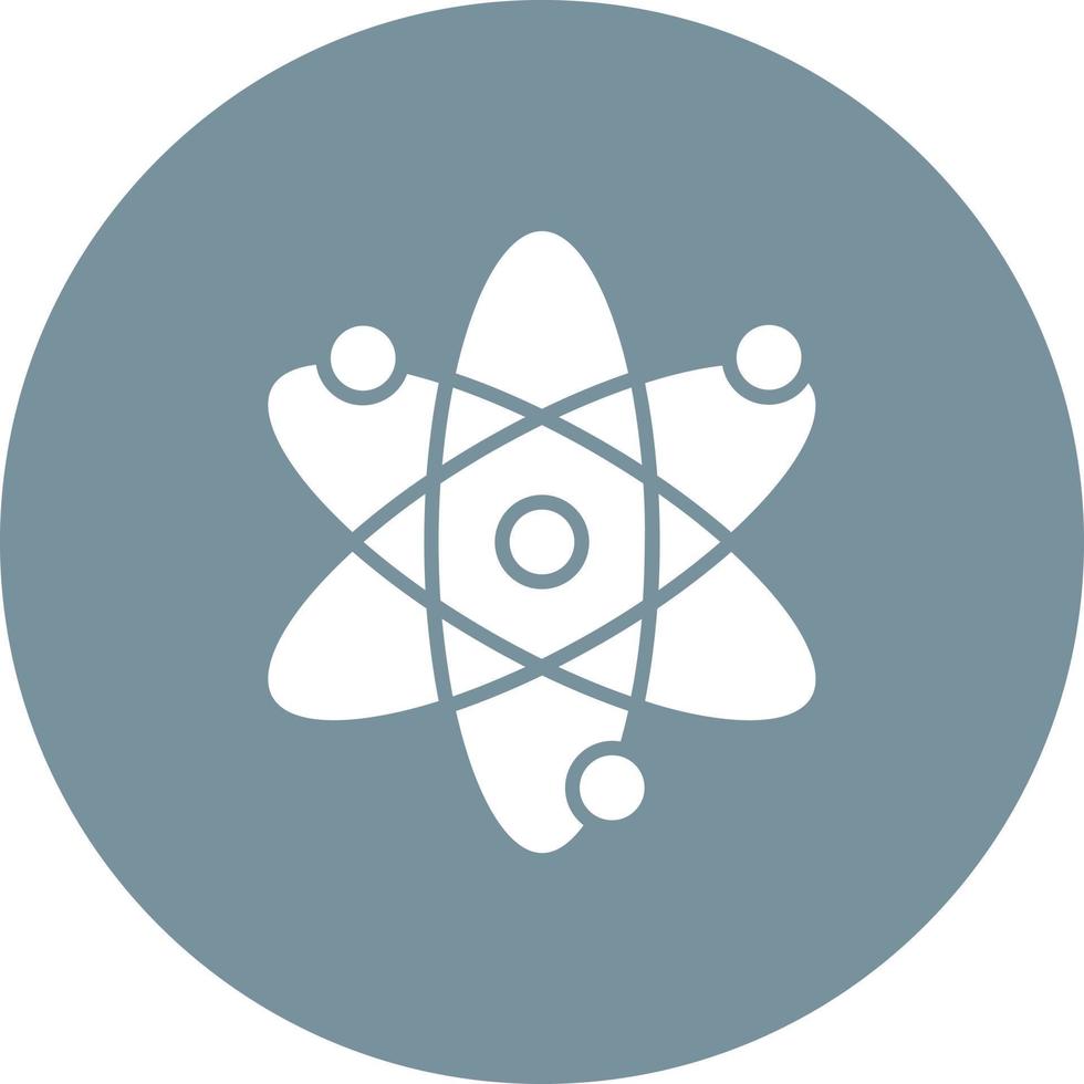 Atom Glyph Circle Background Icon vector