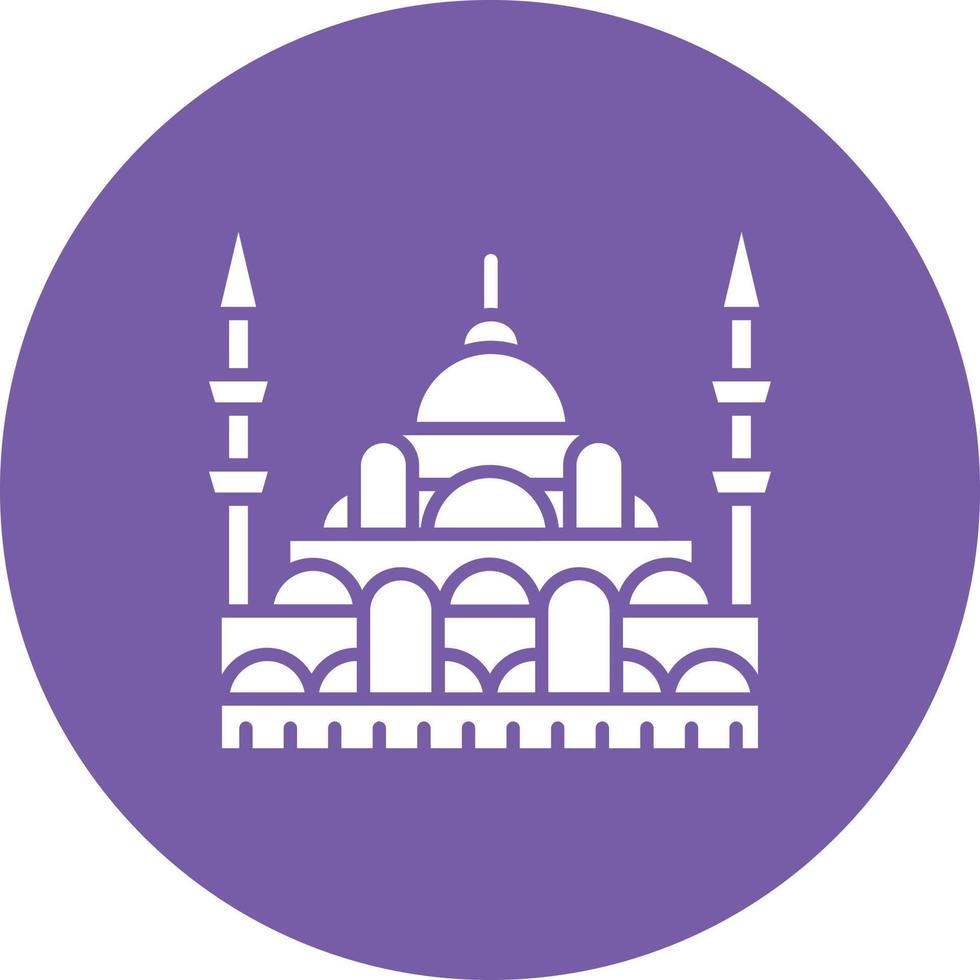 Istanbul Glyph Circle Background Icon vector