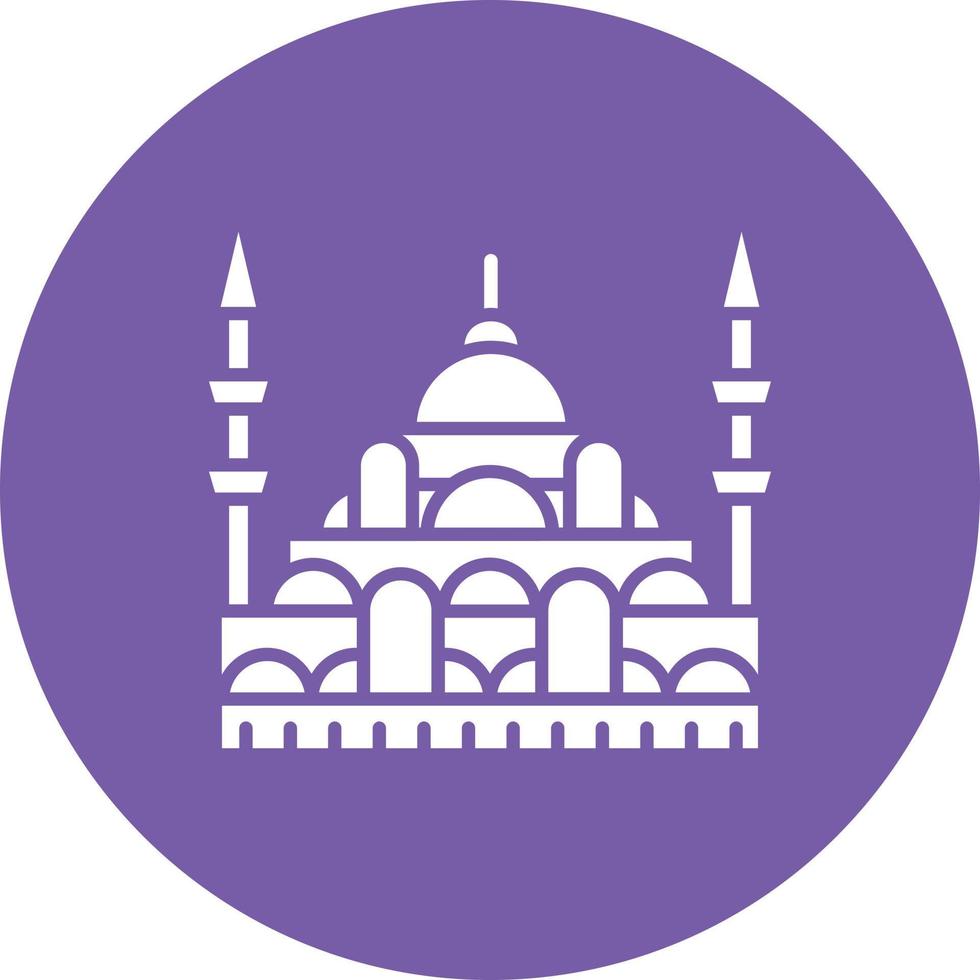 icono de fondo de círculo de glifo de estambul vector