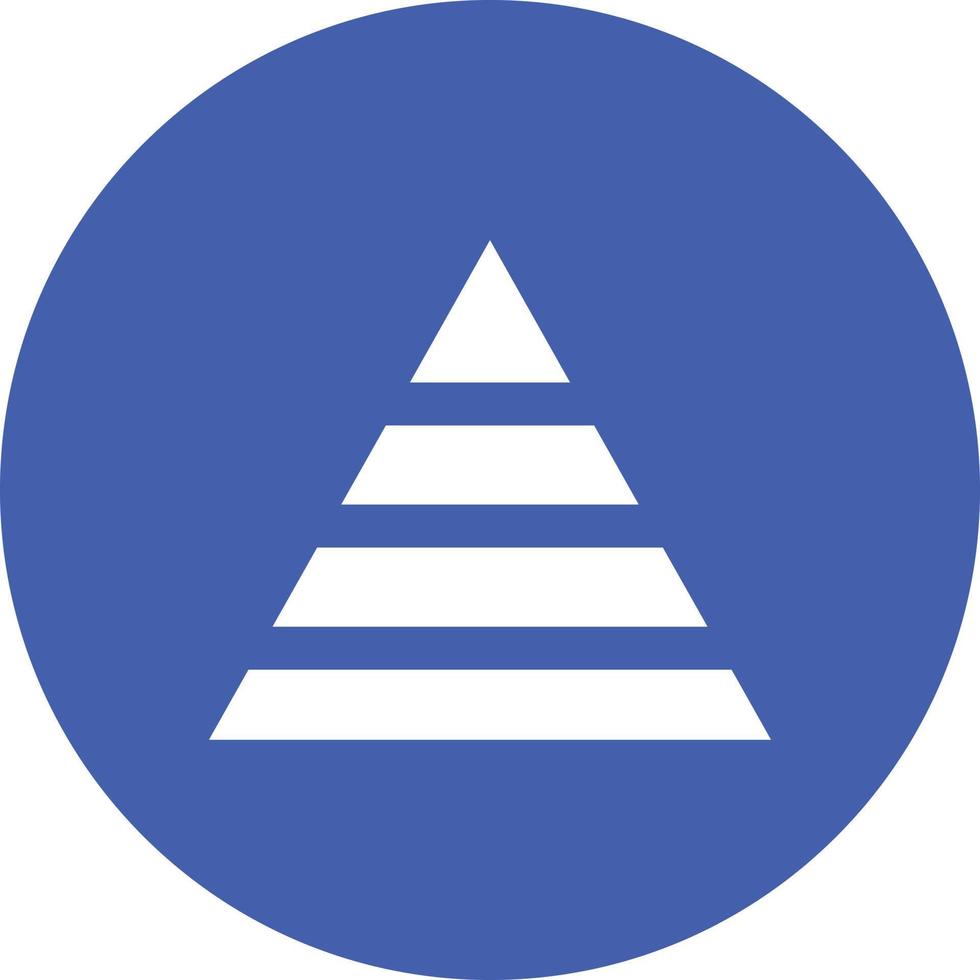 Pyramid Glyph Circle Background Icon vector