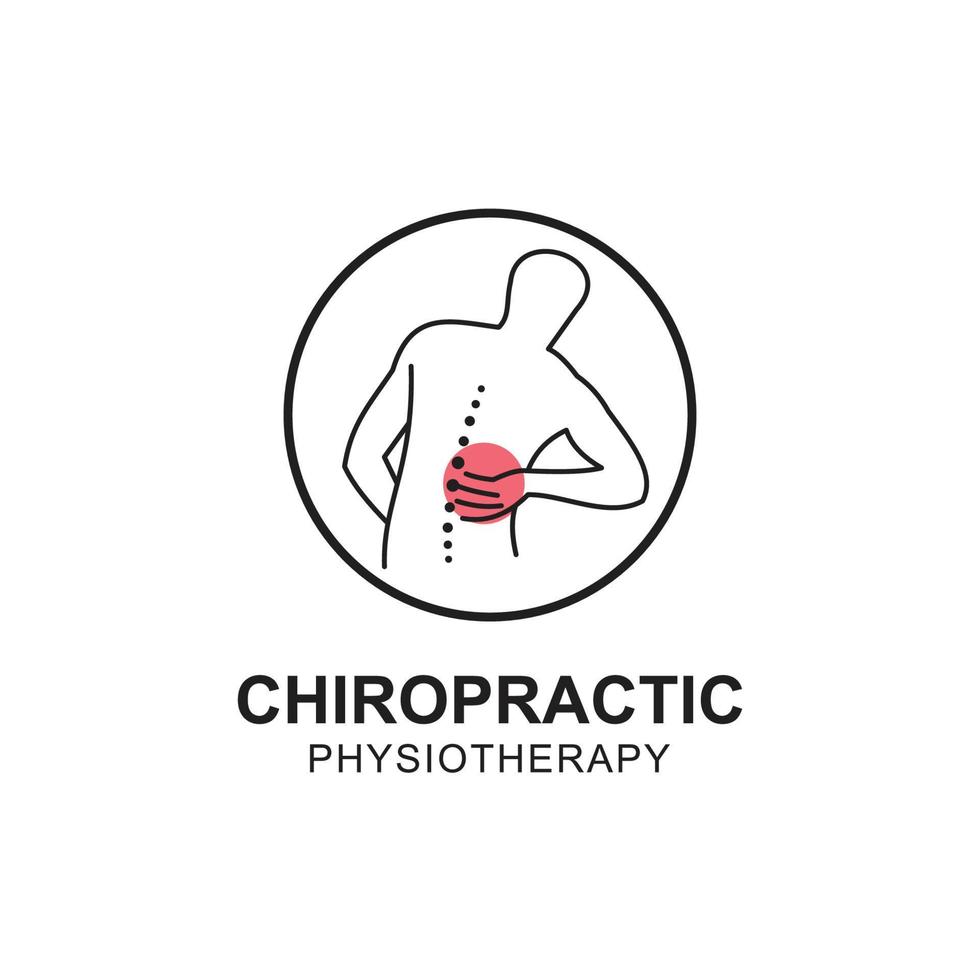 Chiropractic symbol vector icon design illustration template