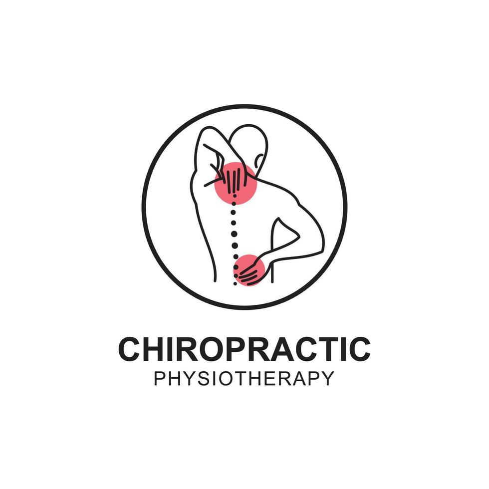 Chiropractic symbol vector icon design illustration template