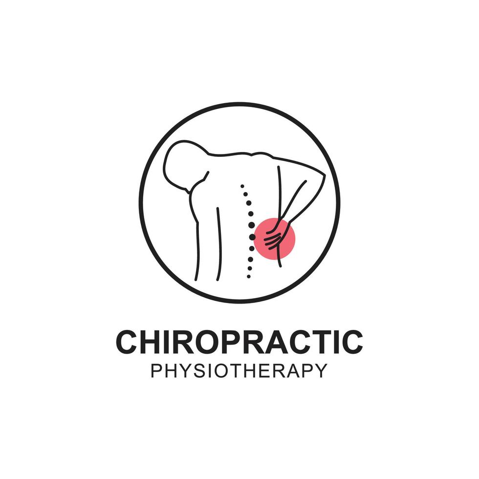 Chiropractic symbol vector icon design illustration template