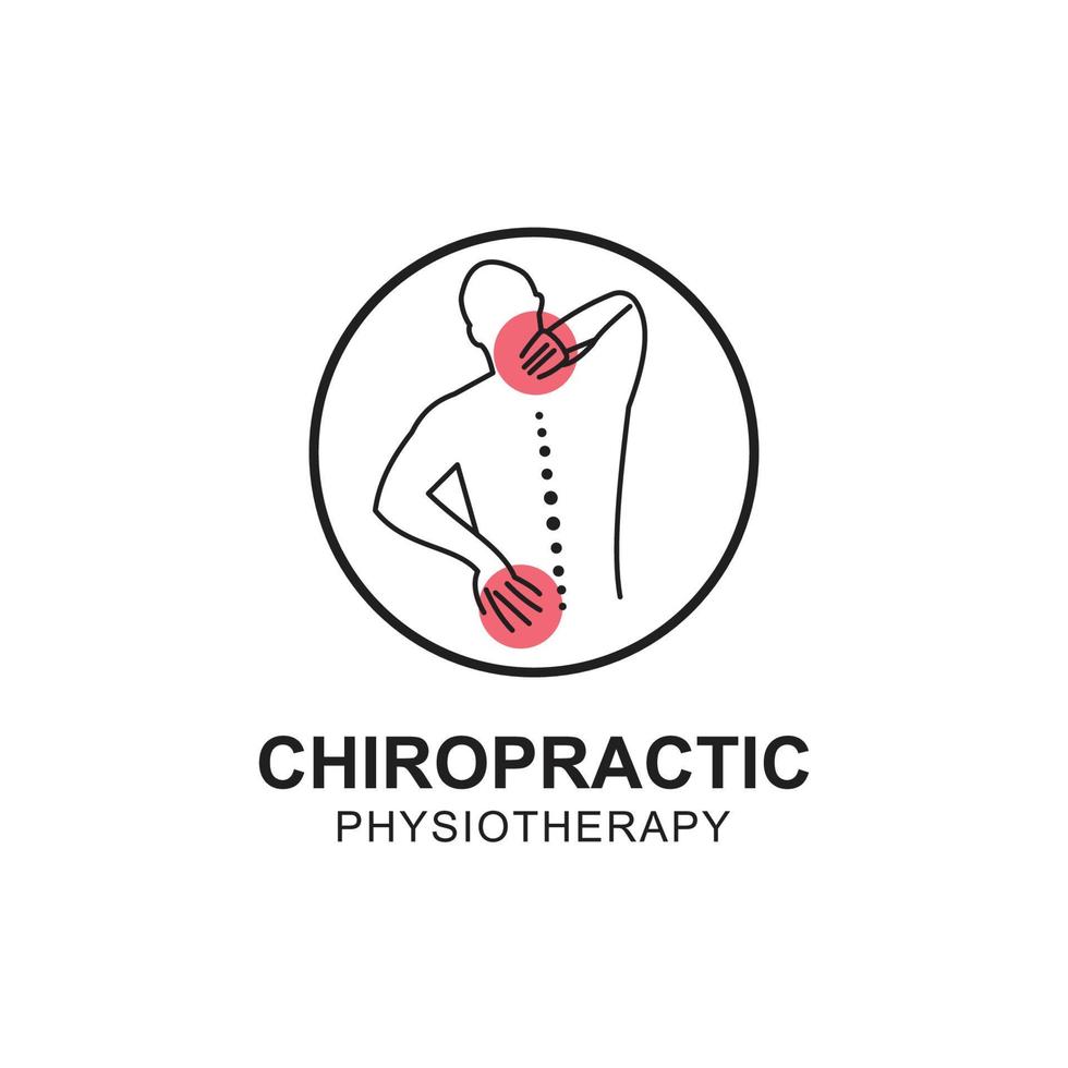 Chiropractic symbol vector icon design illustration template