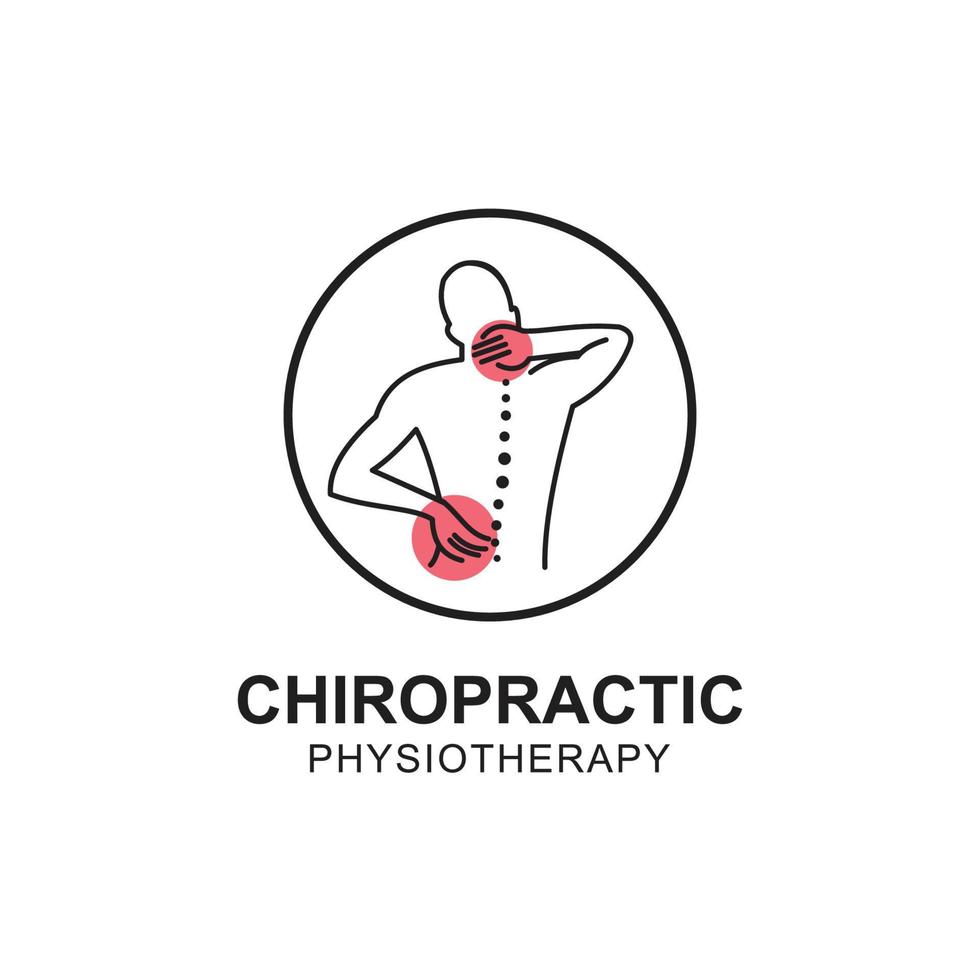 Chiropractic symbol vector icon design illustration template