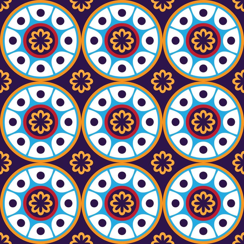 Azulejo ethnic portuguese seamless pattern vector