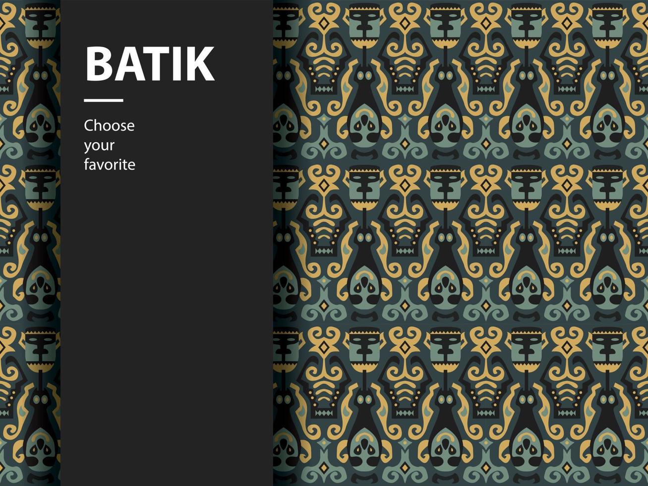 étnico batik vector indonesio patrón moda inconsútil vintage textil resumen