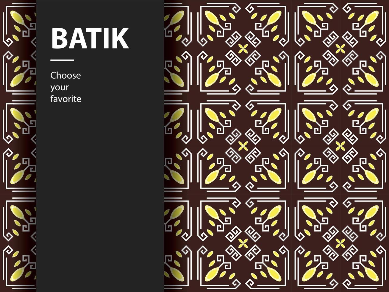 étnico batik vector indonesio patrón moda inconsútil vintage textil resumen