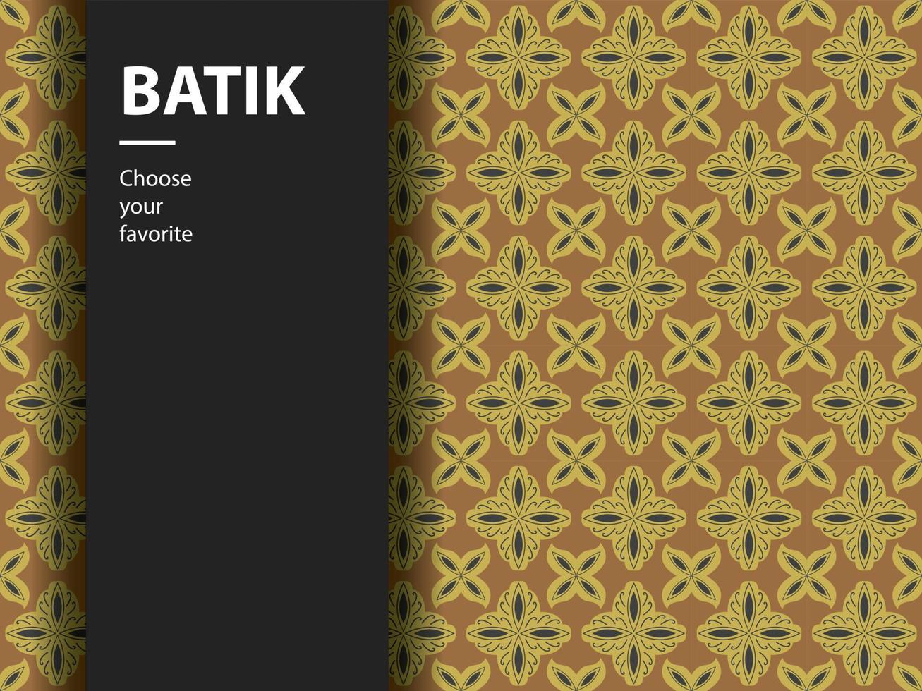 ethnic batik vector indonesian pattern fashion seamless vintage textile abstract flat culture art