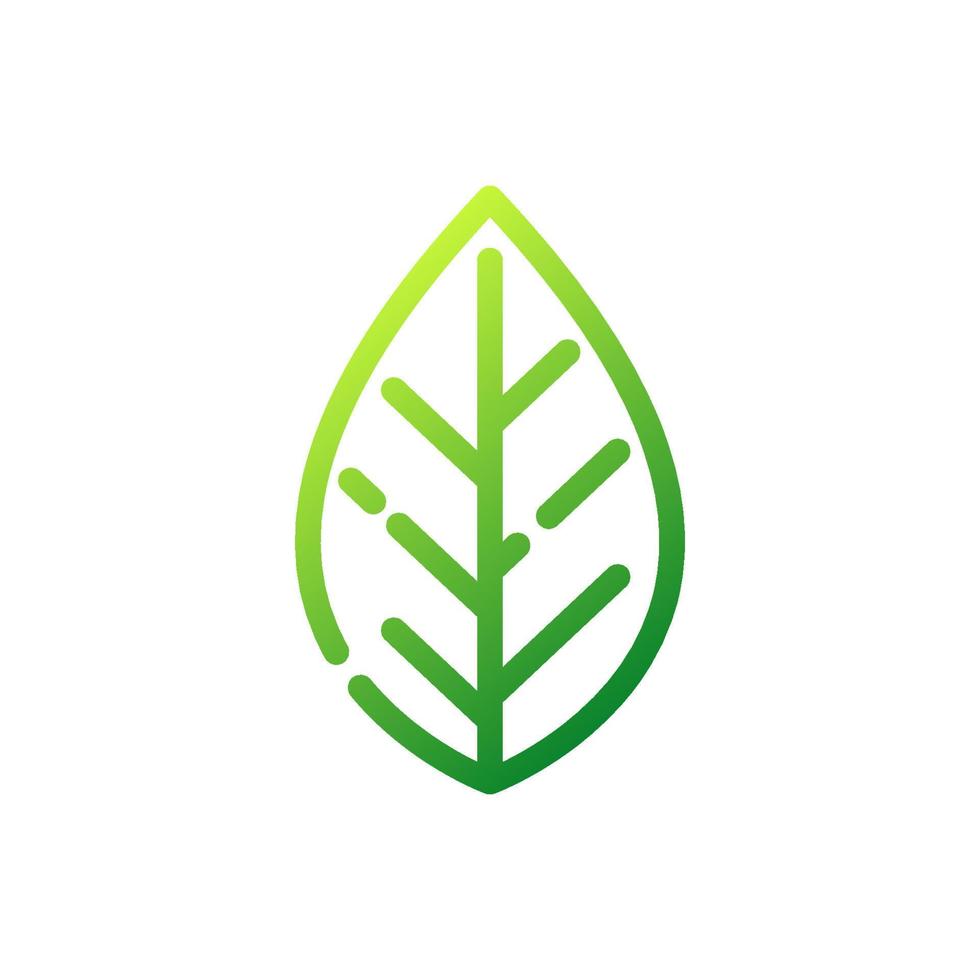 Green leaf logo design vector