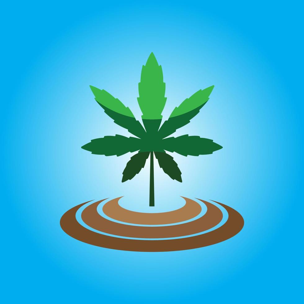 cannabis leaf icon logo. This design is suitable for a company or community logo, it can also be used as an icon vector