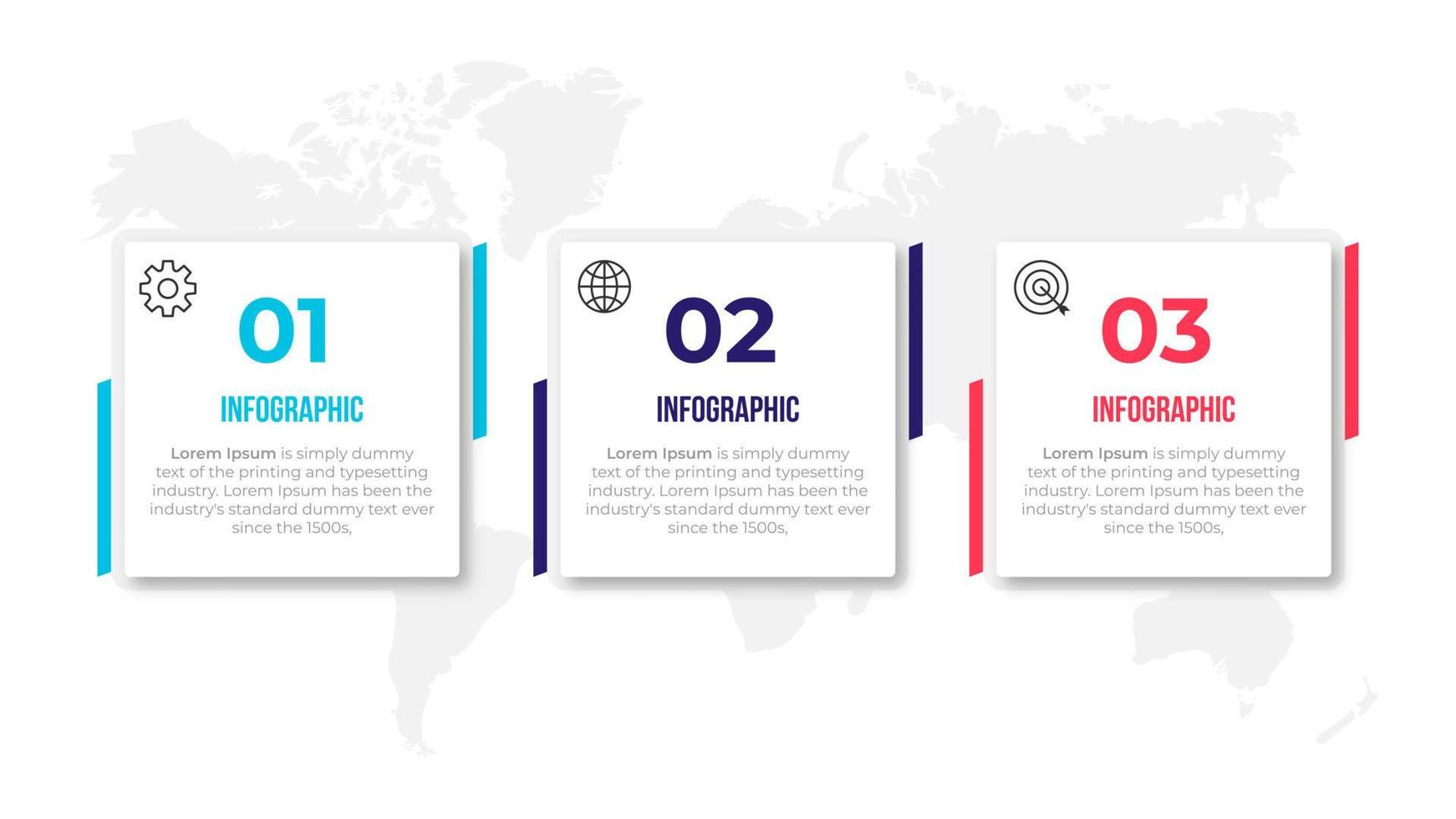 Business infographic template. Thin line design label with icon and 3 options, steps or processes. vector
