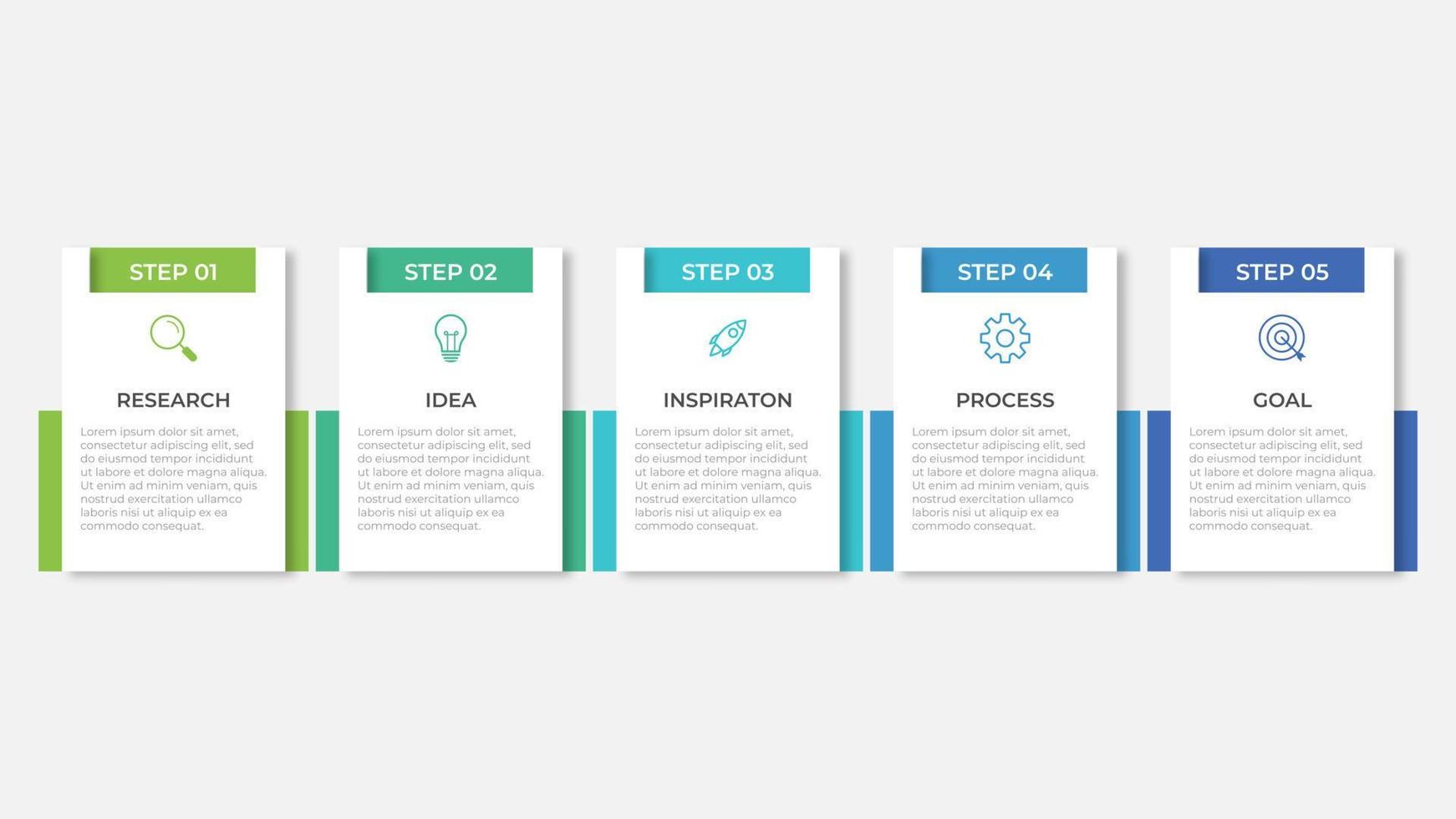 Timeline infographic design with circle for business template. Vector 5 steps.