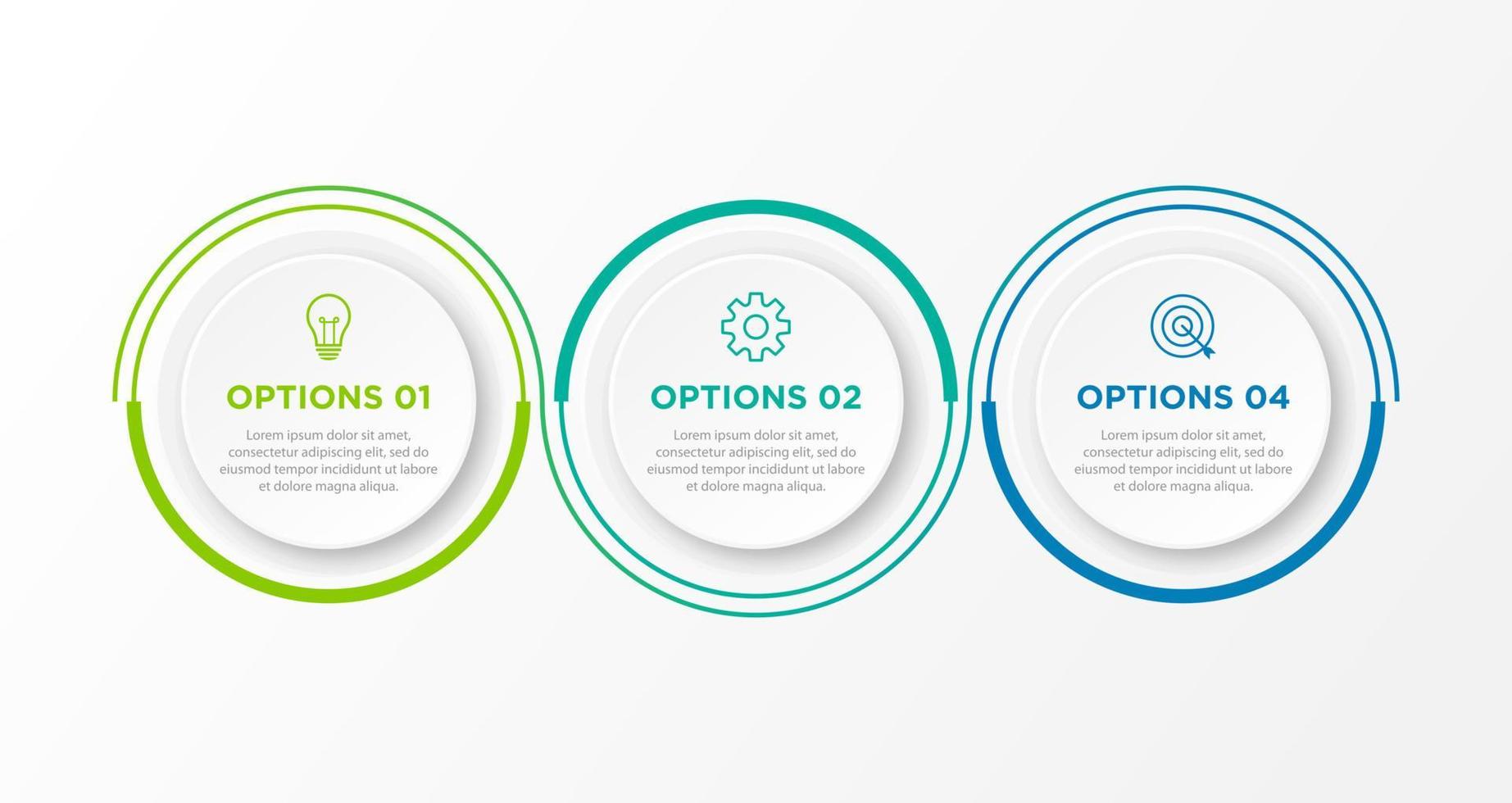 Timeline infographic design element and number options. Business concept with 3 steps. Can be used for workflow layout, diagram, annual report, web design. Vector business template for presentation.