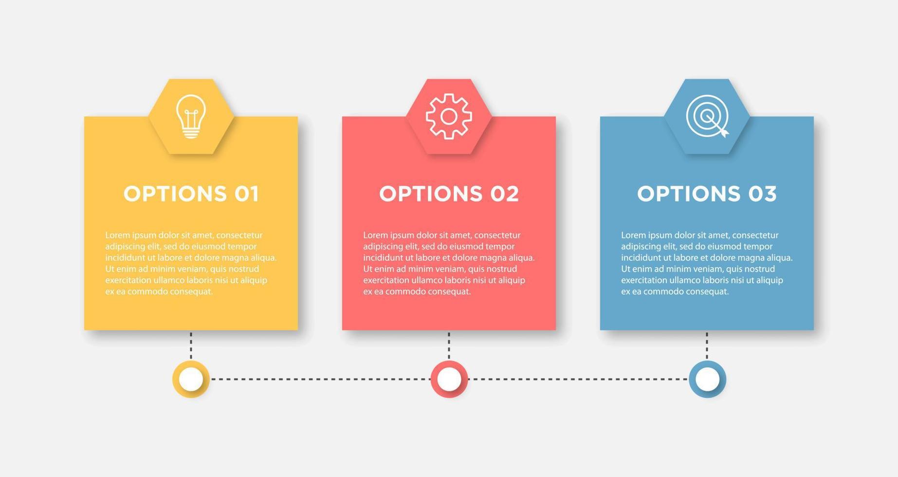 Timeline infographic design element and number options. Business concept with 3 steps. Can be used for workflow layout, diagram, annual report, web design. Vector business template for presentation.