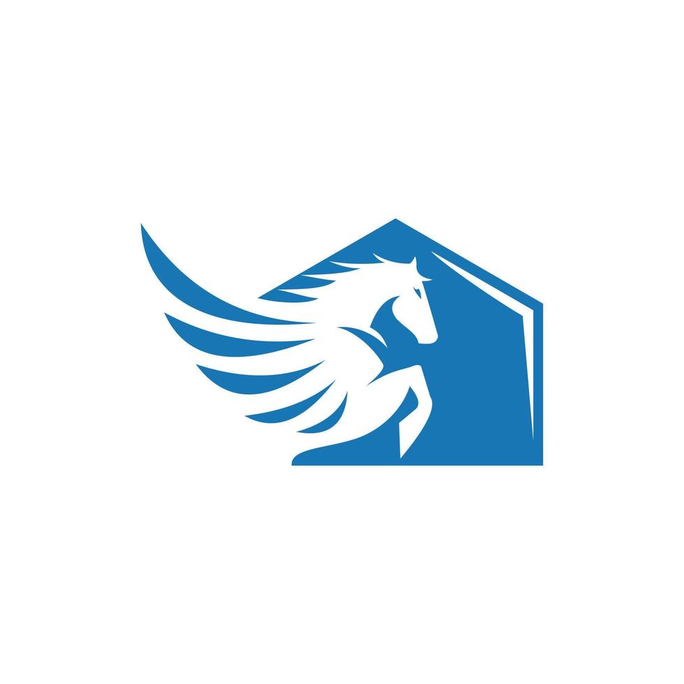 Logo horse home vector