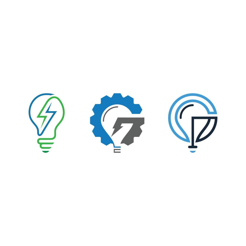 light set industrial logo design vector