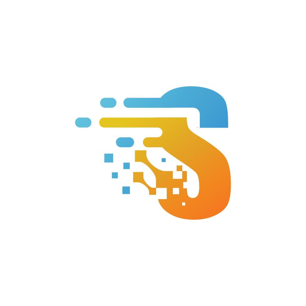 Letter S Digital Tech Logo Vector