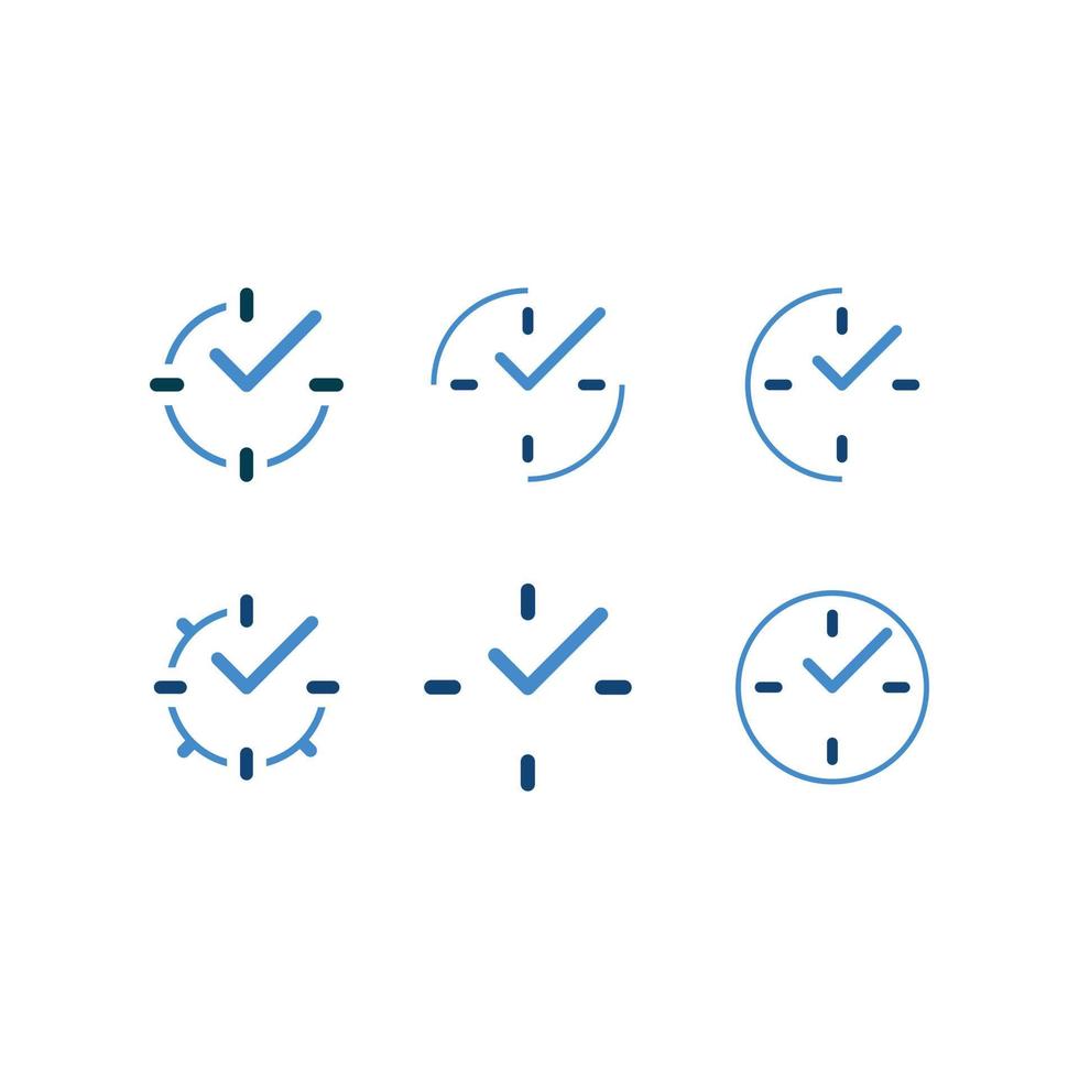 Time done colllection logo icon vector
