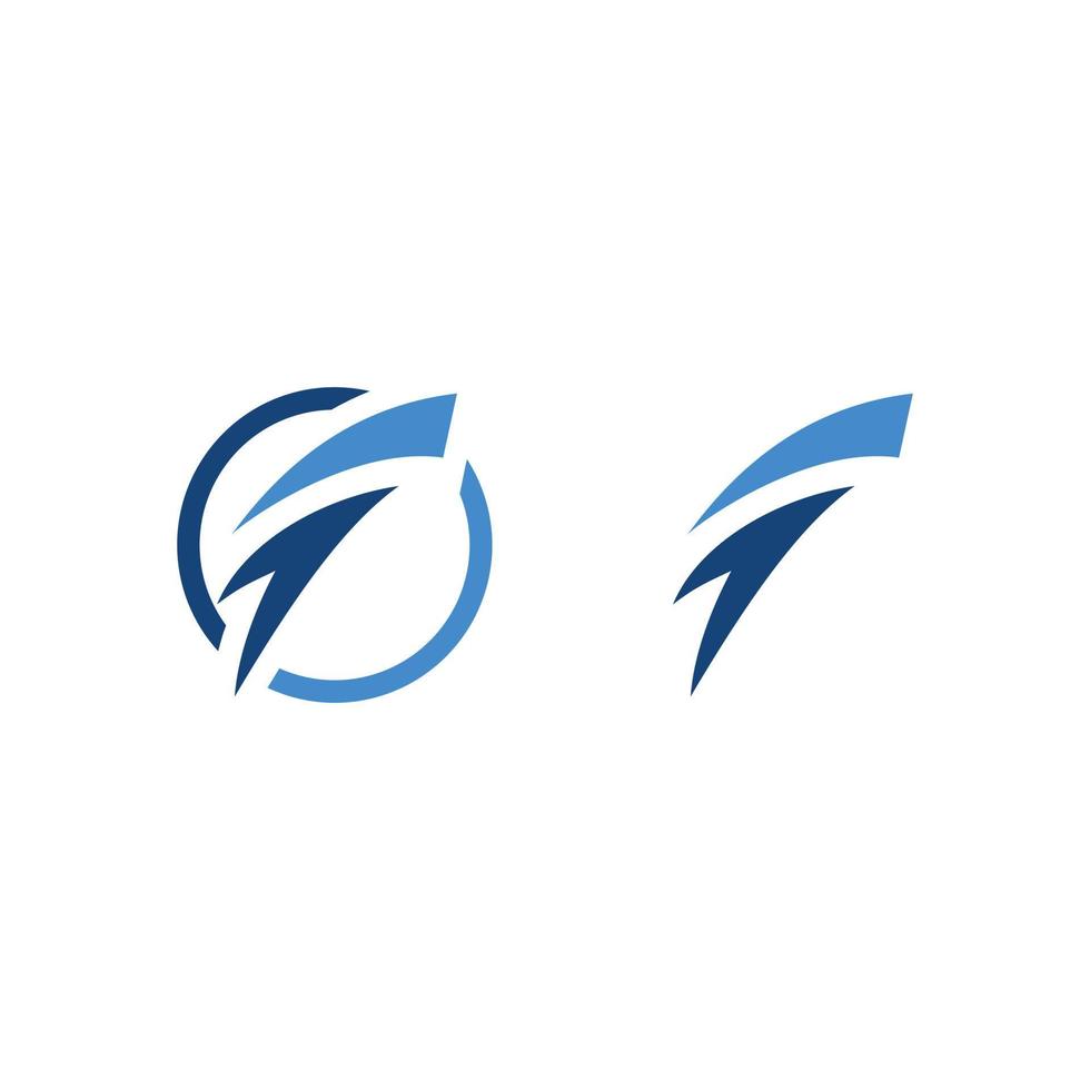 letter F fast logo vector