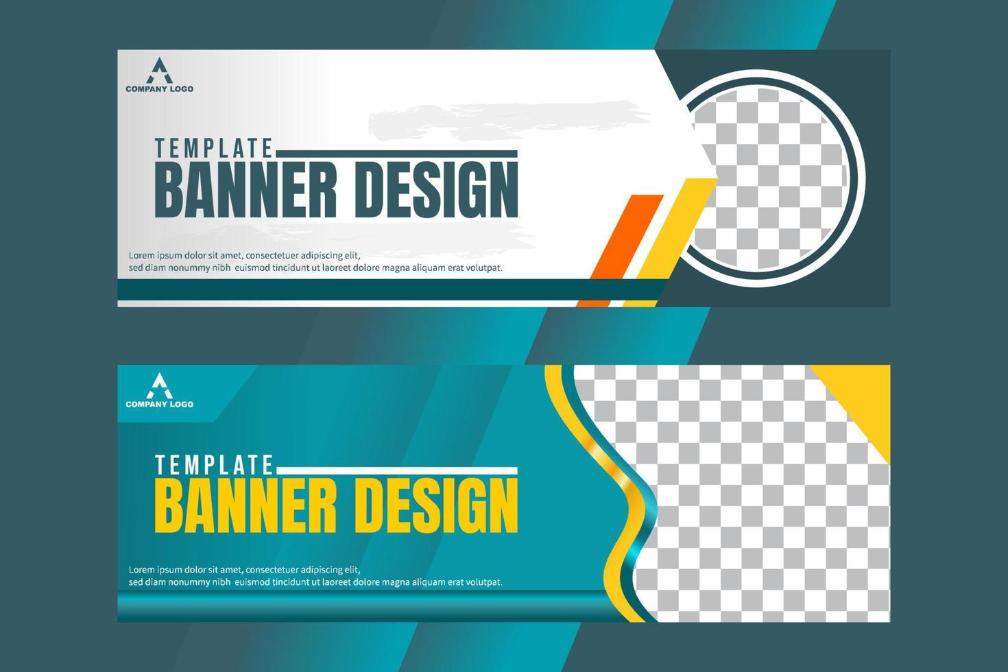 Template banner design simple vector