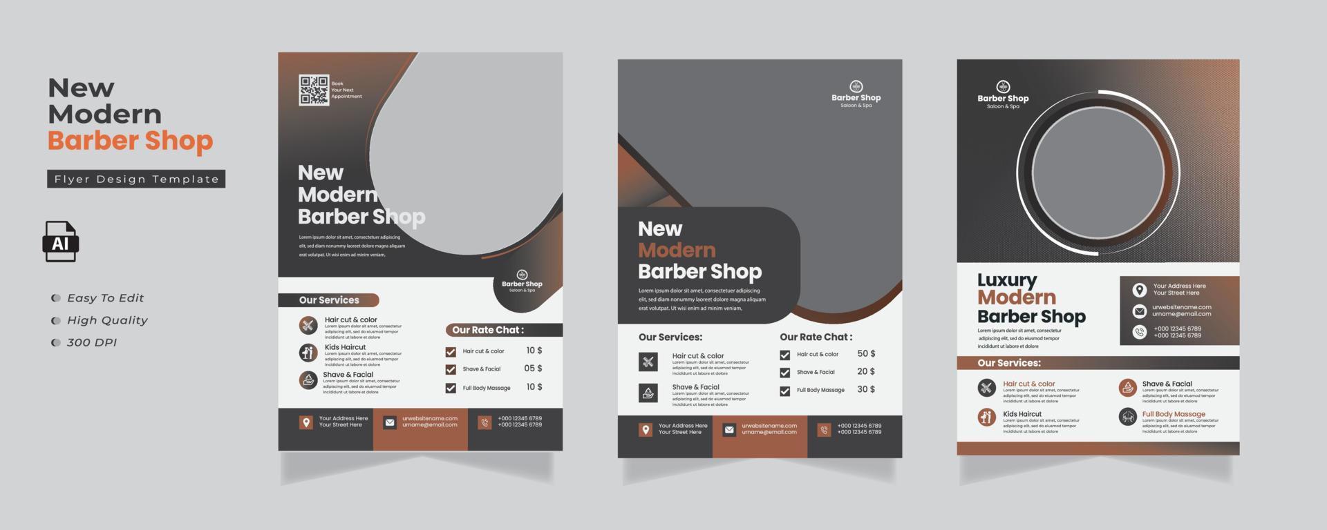 Barbershop Flyer Template vector