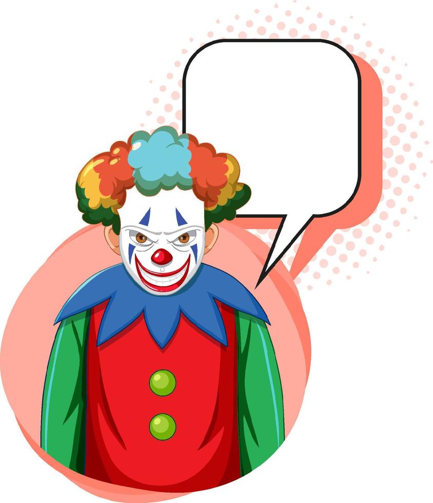 Clown with bubble speech vector