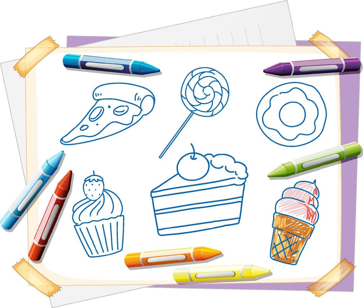 Colouring book template for kids vector
