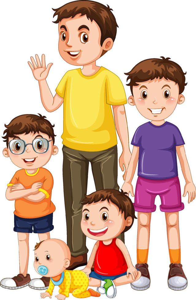Different ages people group vector