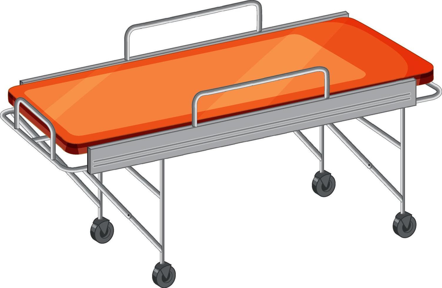 Emergency bed on white background vector