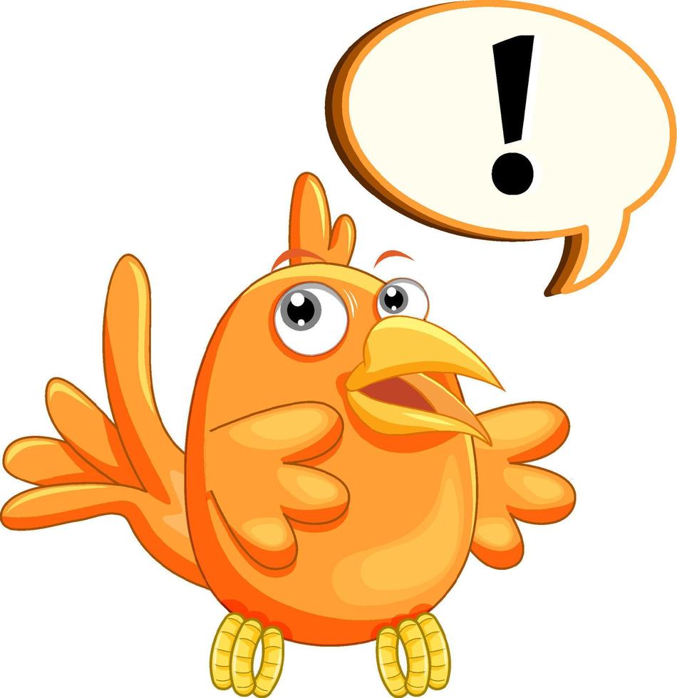 Bird with speech bubble vector