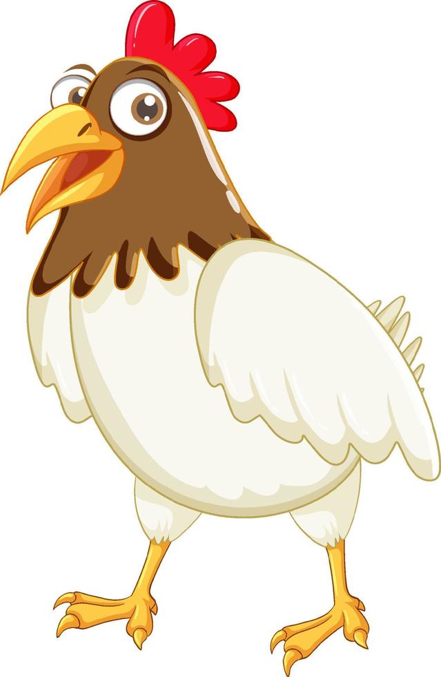 un personaje de dibujos animados de pollo vector